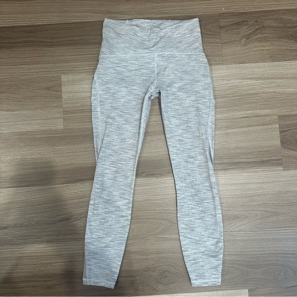 Lululemon Train Times 7/8 Pant leggings *25" size 6 women’s grey mesh W5AOOS - Picture 4 of 8